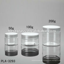 50g, 100g, Glas 200g, kosmetisches Glas, Plastikglas, mit freier Plastikkappe, nehmen Soem an